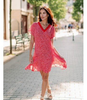 Vestido tirante ancho con estampado floral