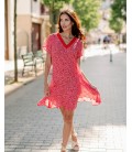 Vestido tirante ancho con estampado floral